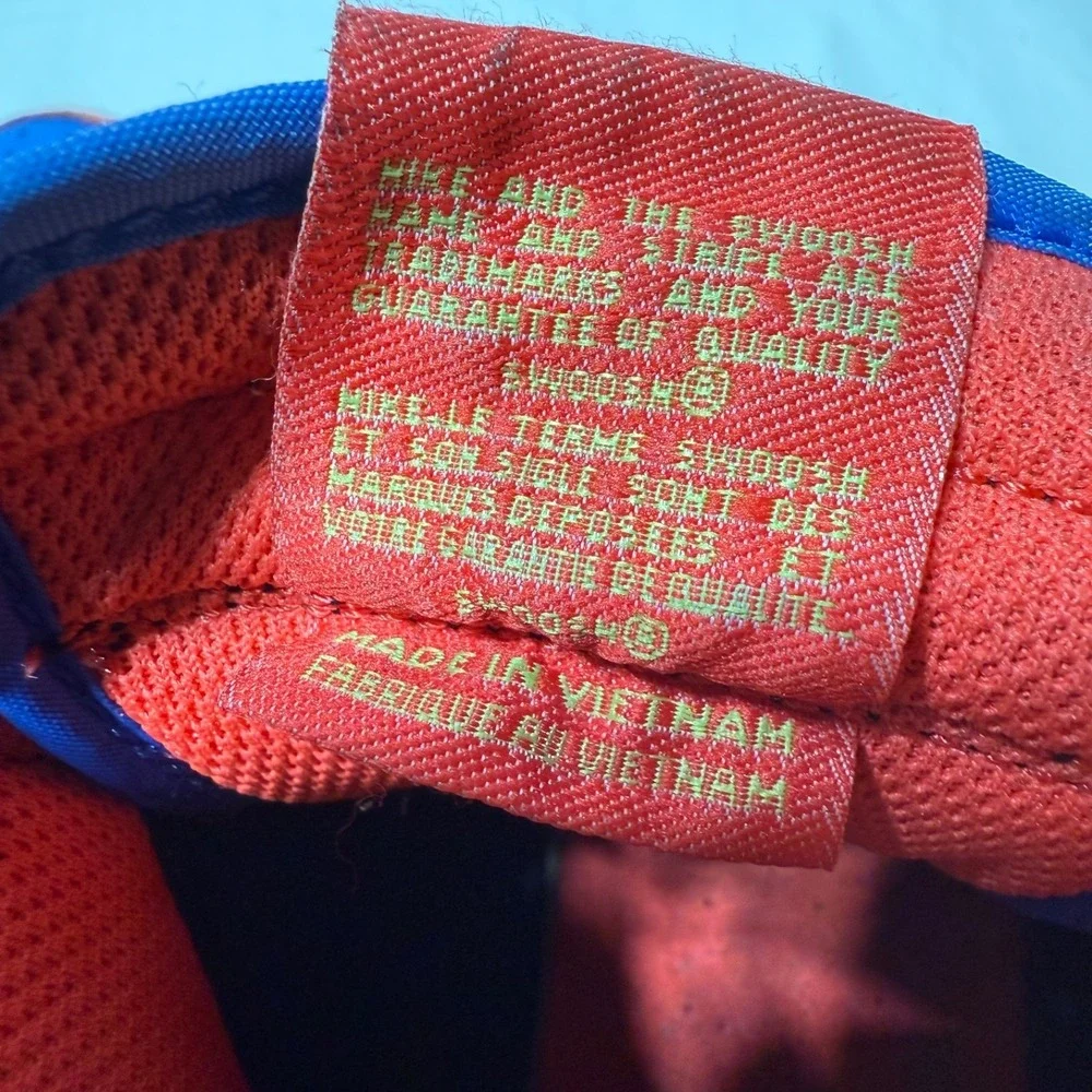2009‎ Nike Dunk High Gs Black, Volt Hot Red, Signal Blue 308319-071 Kids Size 5Y